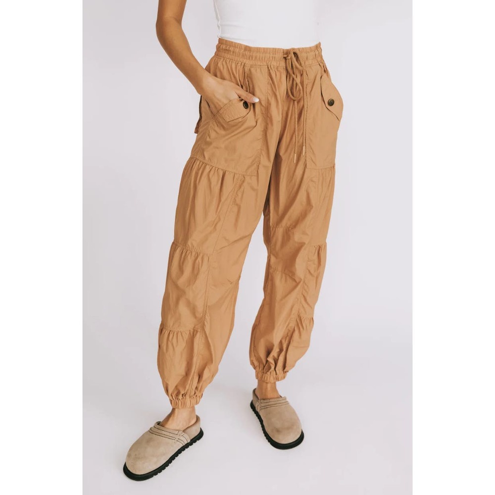 Free People Cargo Set Me Free Pants FP Ginger Womens size Medium - Picture 2 of 9
